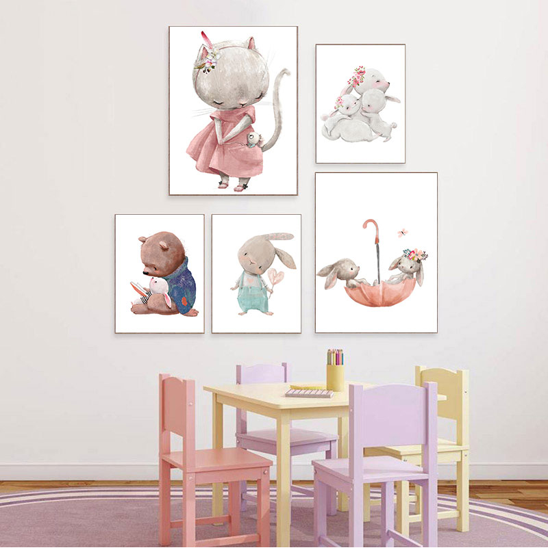 1PC frameless decorative art p - огляд і ціна Baby Nursery Animal Prints