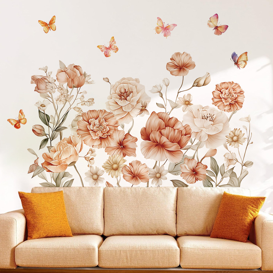 Boho Watercolor Flowers Wall S - огляд і ціна Baby Nursery Plants