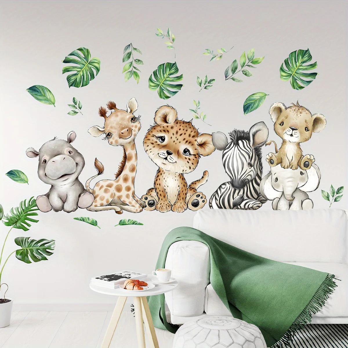 1PC Cartoon Cute Hippo Tiger E - огляд і ціна Baby Nursery Vinyl