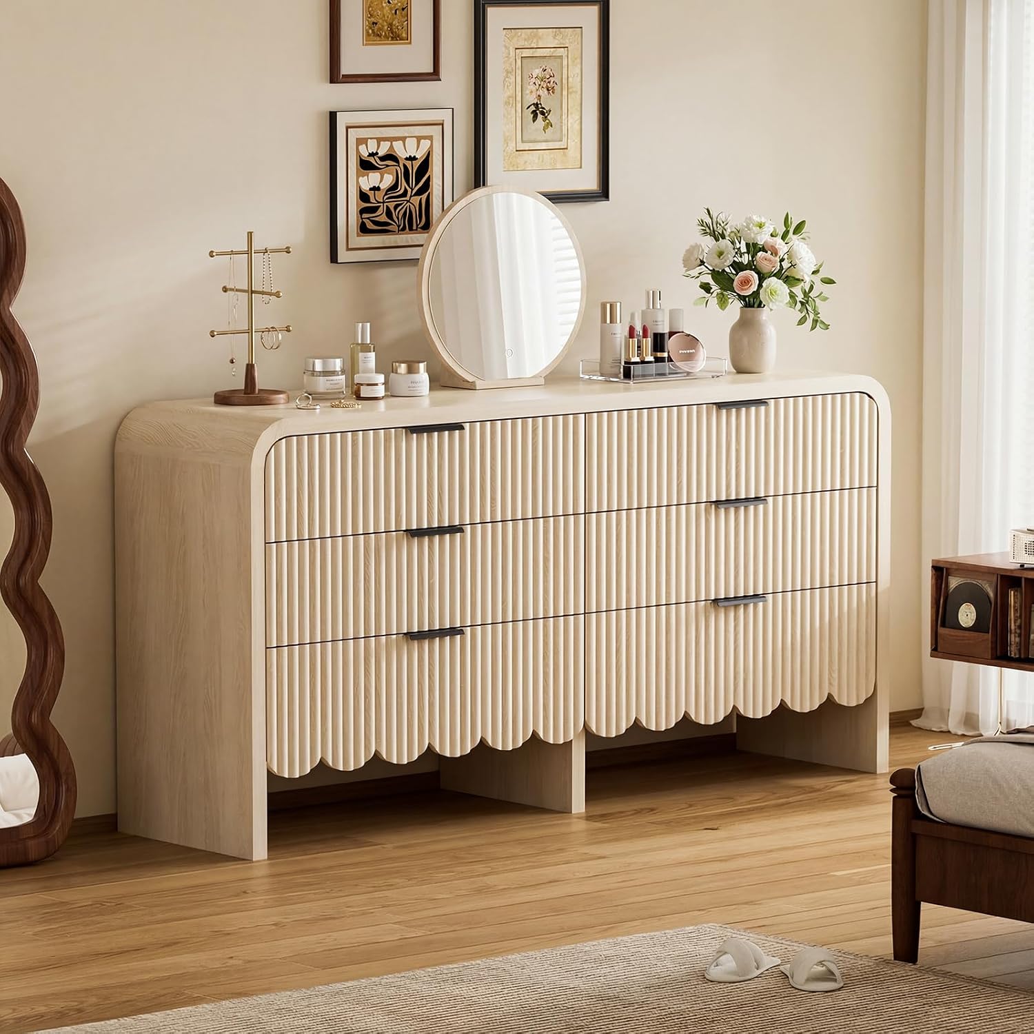 Wood 6 Drawer Dresser Nursery  - огляд і ціна Baby Nursery Handles