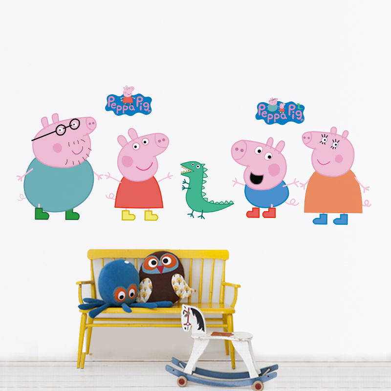 Cartoon Peppa Pig Wall Sticker - огляд і ціна Baby Nursery Vinyl