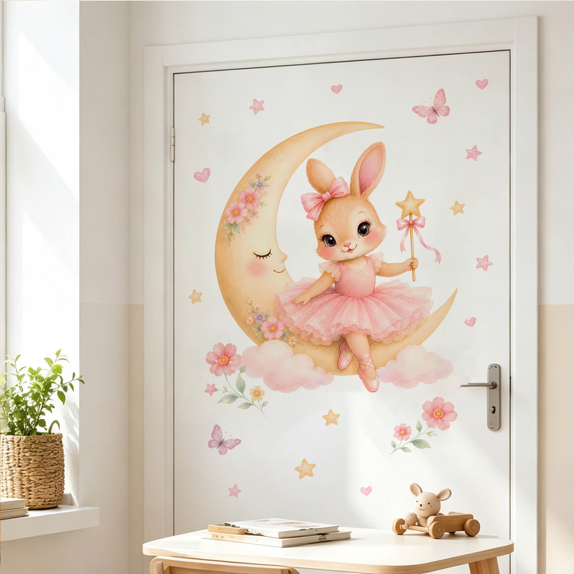 Watercolor Ballerina Bunny Moo - огляд і ціна Baby Nursery Vinyl