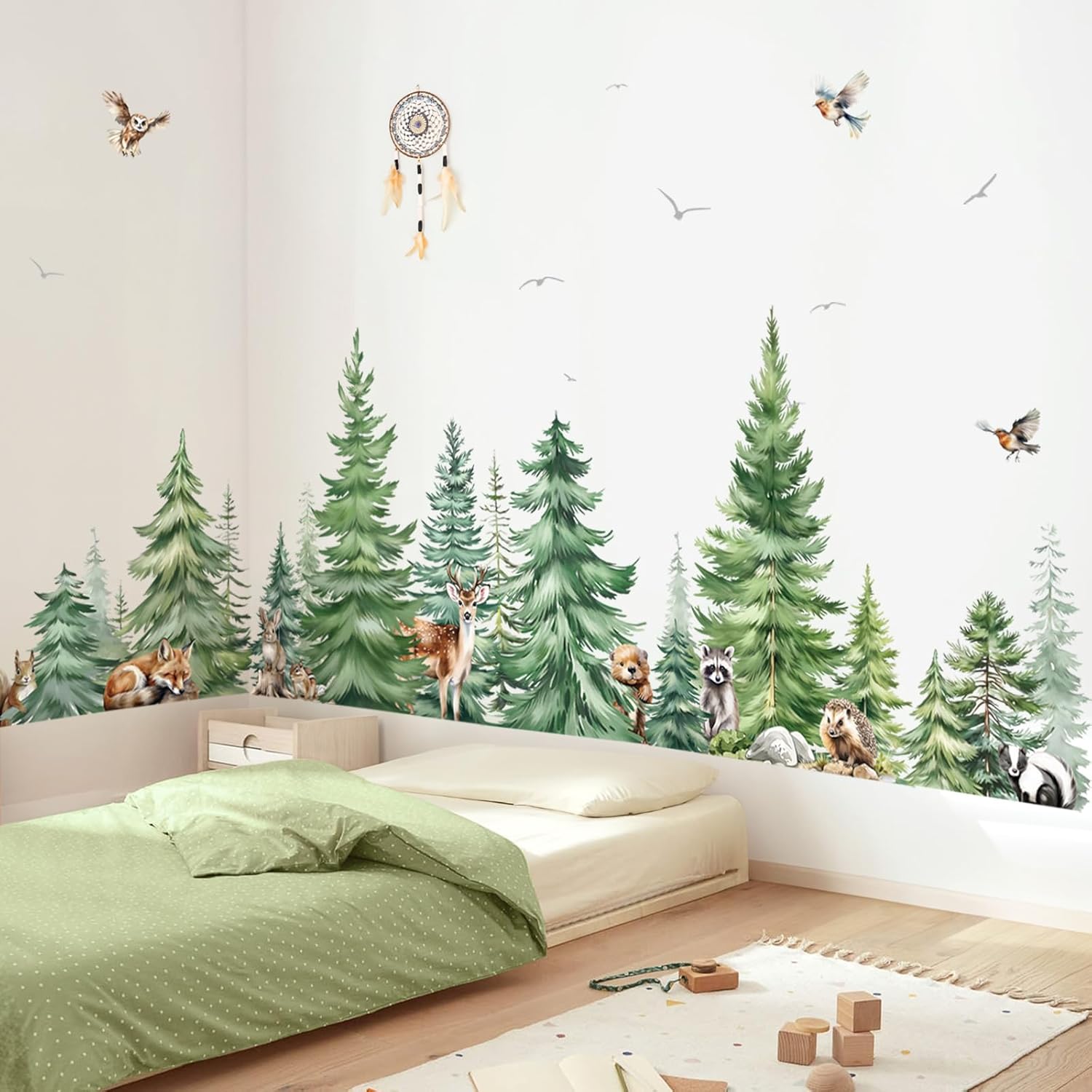 Large Watercolor Pine Tree Ani - огляд і ціна Baby Nursery Plants