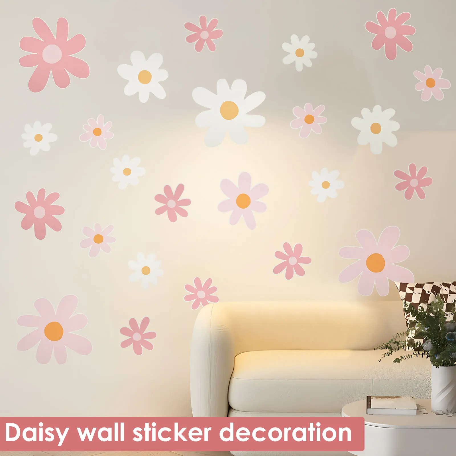 12 Sheets Cute Daisy Floral Wa - огляд і ціна Baby Nursery Plants