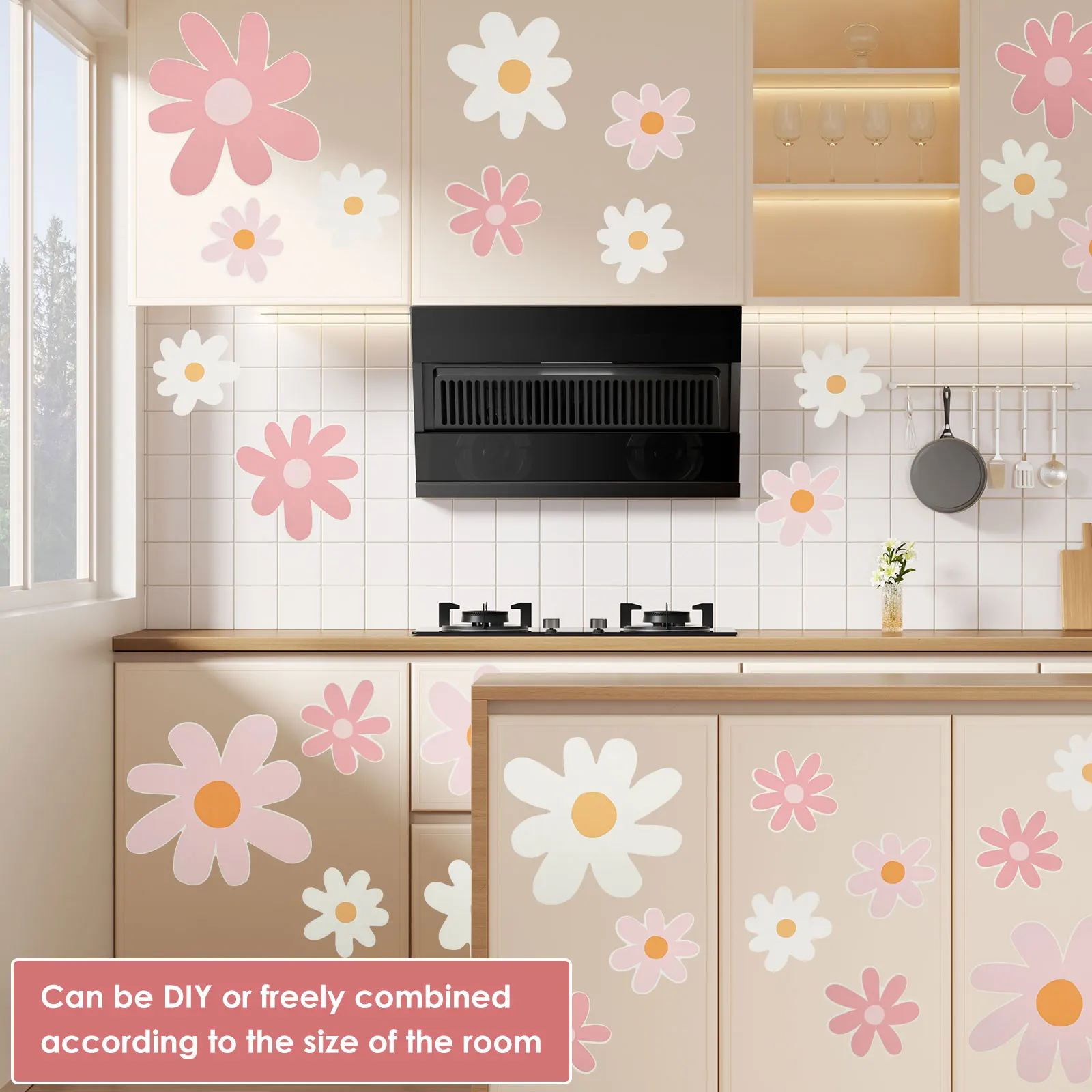12 Sheets Cute Daisy Floral Wa - огляд і ціна Baby Nursery Plants