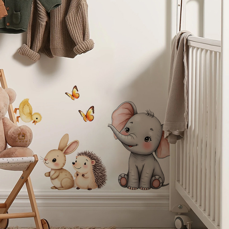 Cartoon Animal Wall Sticker -  - огляд і ціна Baby Nursery Vinyl