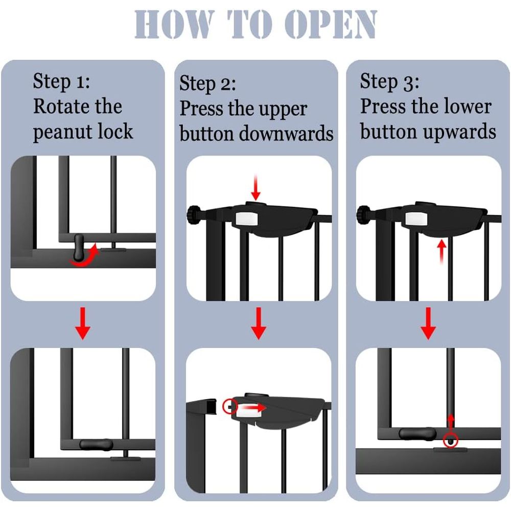 Triple Lock Baby Gate or Stair - огляд і ціна Baby Gate Extra Wide