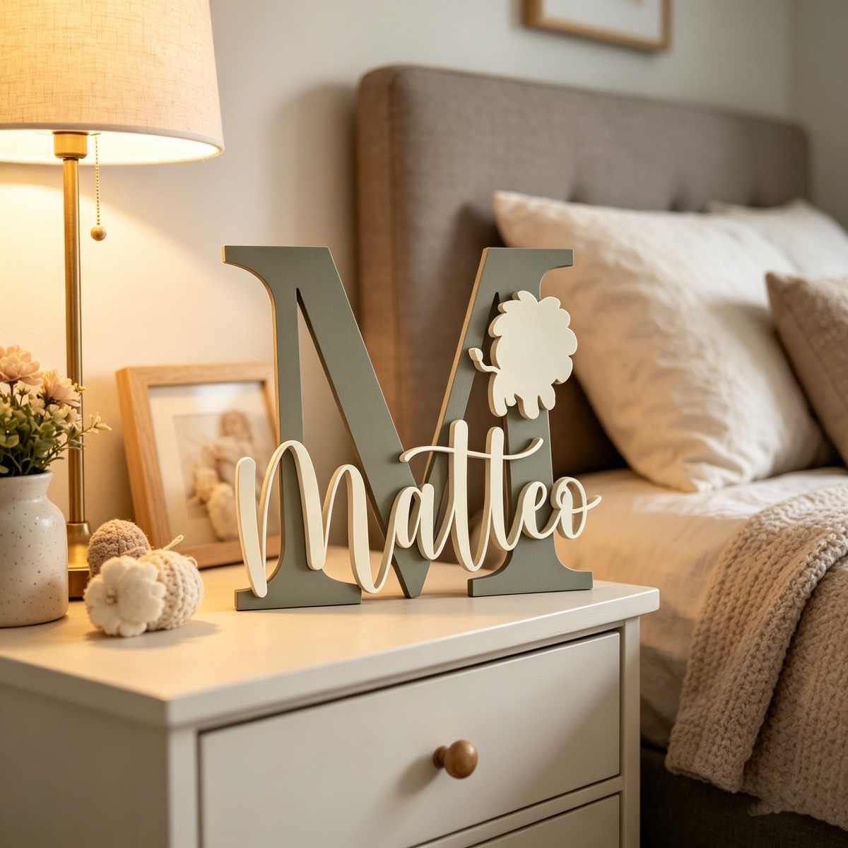 1Pc Custom Lion Name & Initial - огляд і ціна Baby Nursery Usa