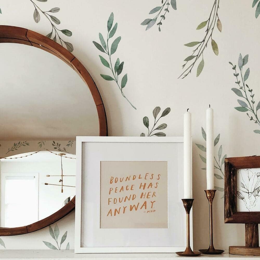 Watercolor Rustic Country Leav - огляд і ціна Baby Nursery Plants