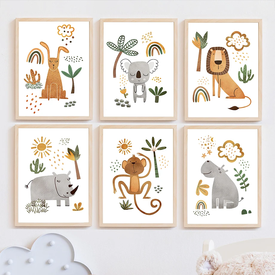 Giraffe Elephant Tiger Zebra T - огляд і ціна Baby Nursery Plants