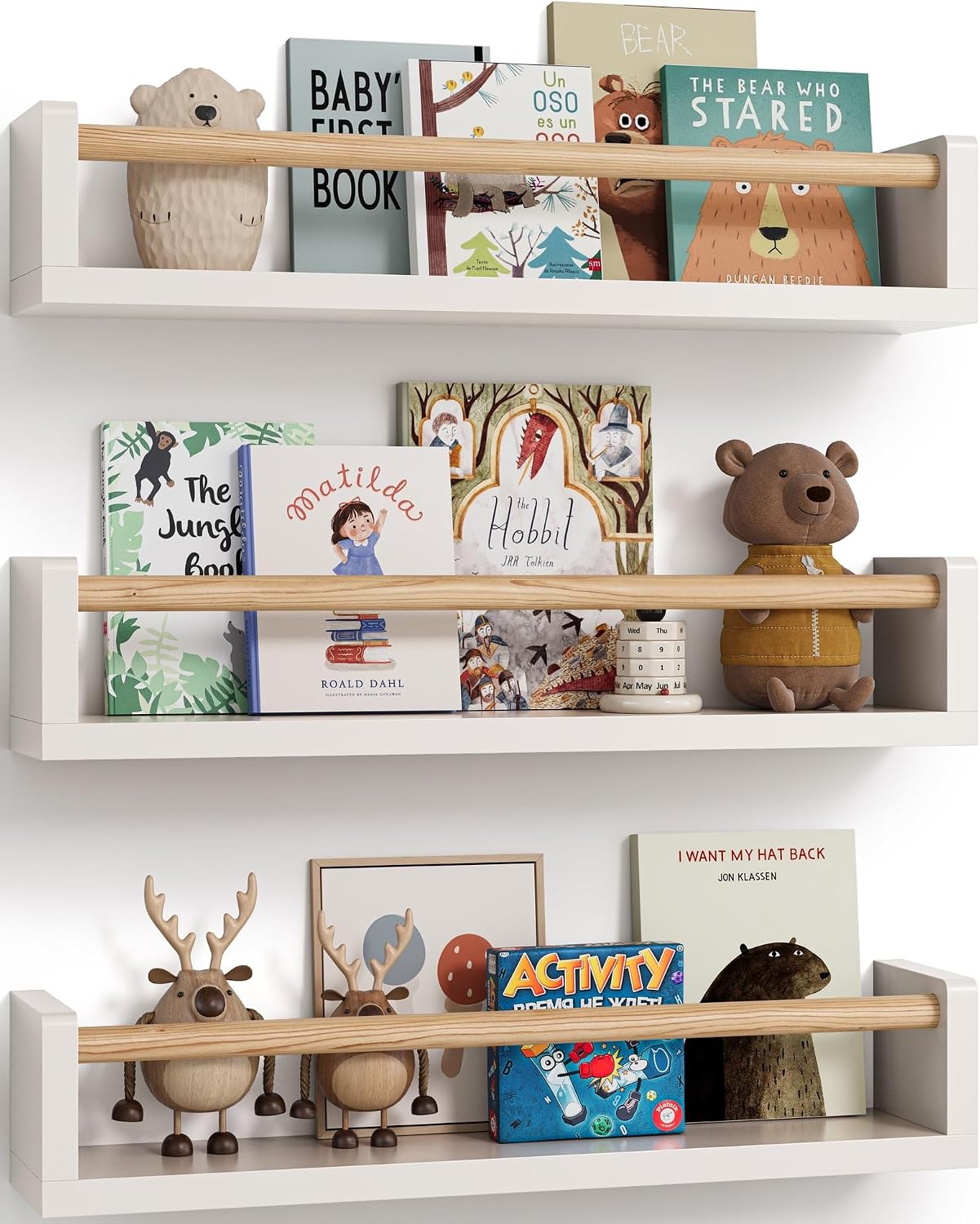 Set of 3 floating nursery book - огляд і ціна Baby Nursery Shelves