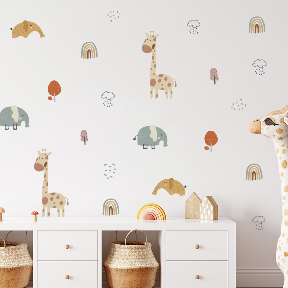 Cartoon Giraffe Elephant Anima - огляд і ціна Baby Nursery Plants