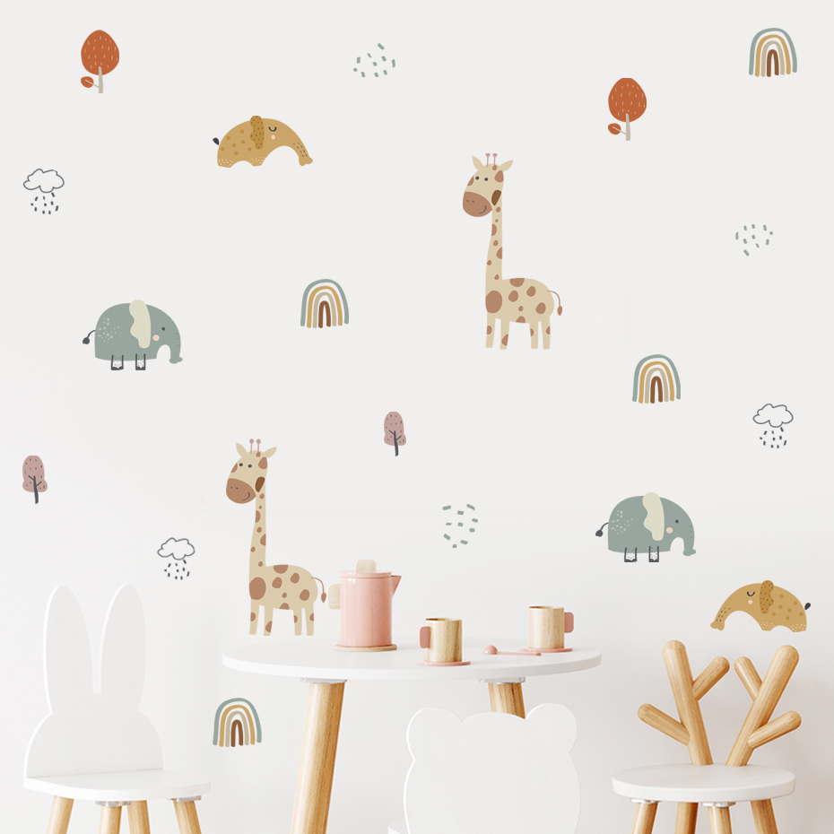 Cartoon Giraffe Elephant Anima - огляд і ціна Baby Nursery Plants