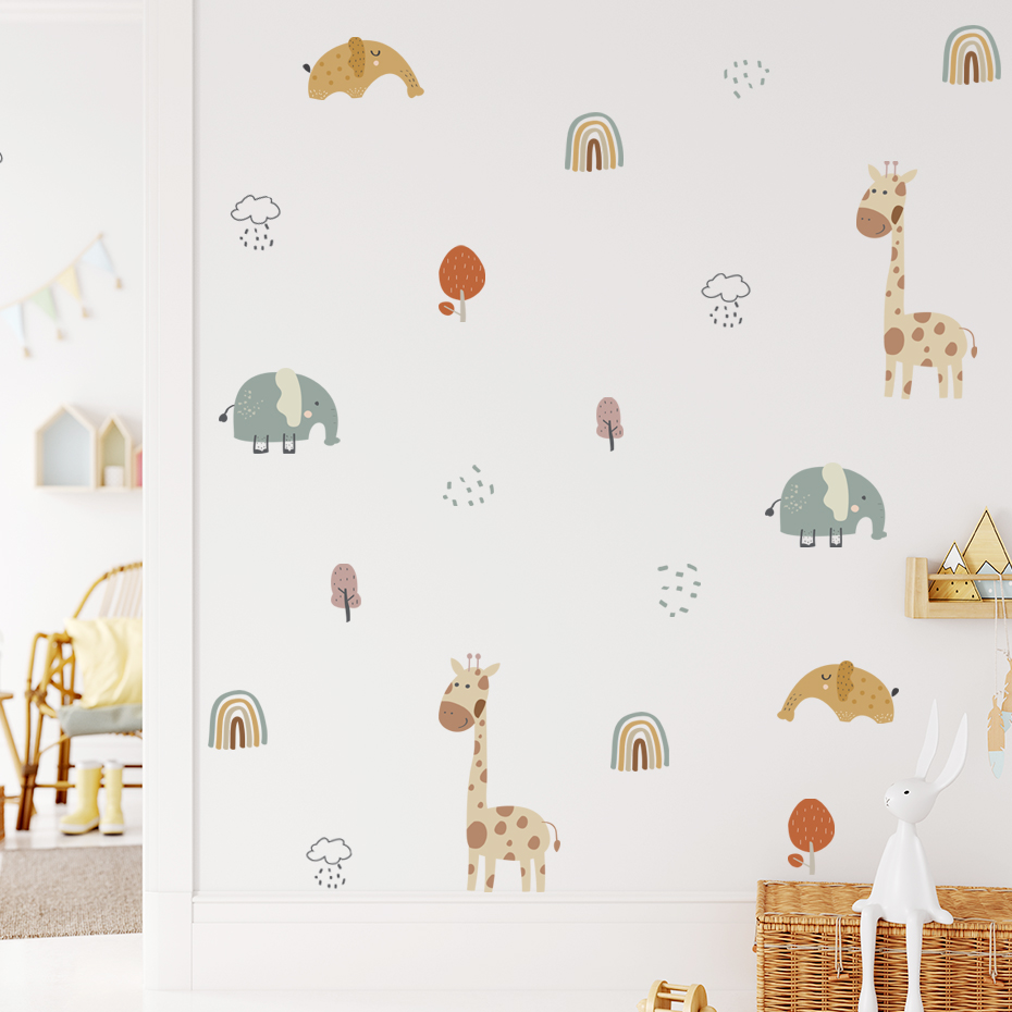Cartoon Giraffe Elephant Anima - огляд і ціна Baby Nursery Plants
