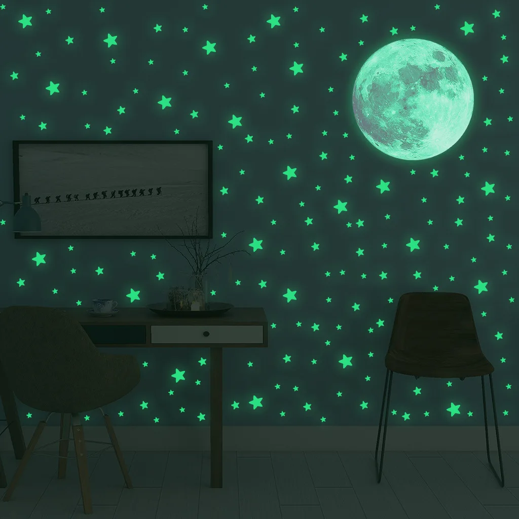 Luminous Moon Stars Wall Stick - огляд і ціна Baby Nursery Vinyl