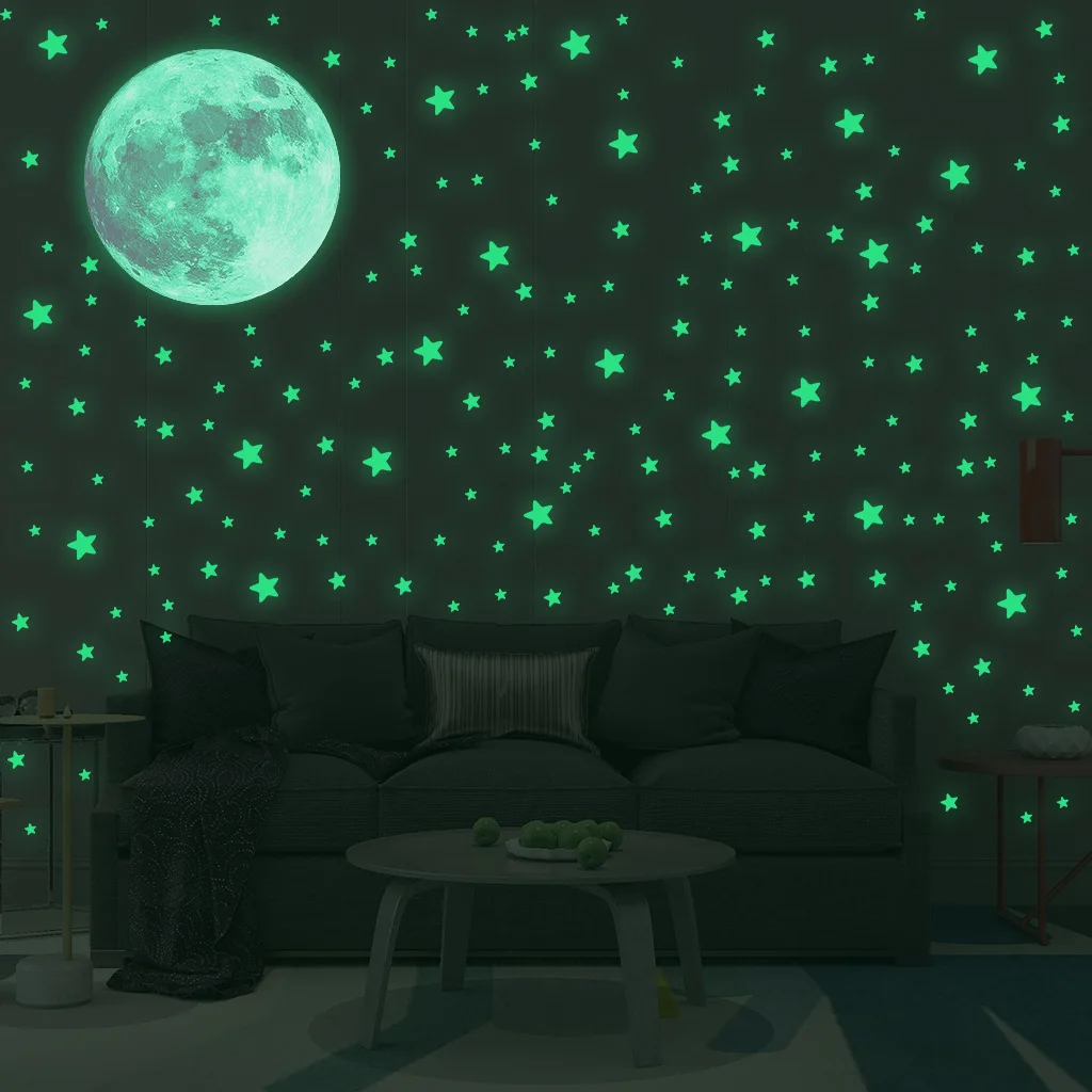 Luminous Moon Stars Wall Stick - огляд і ціна Baby Nursery Vinyl