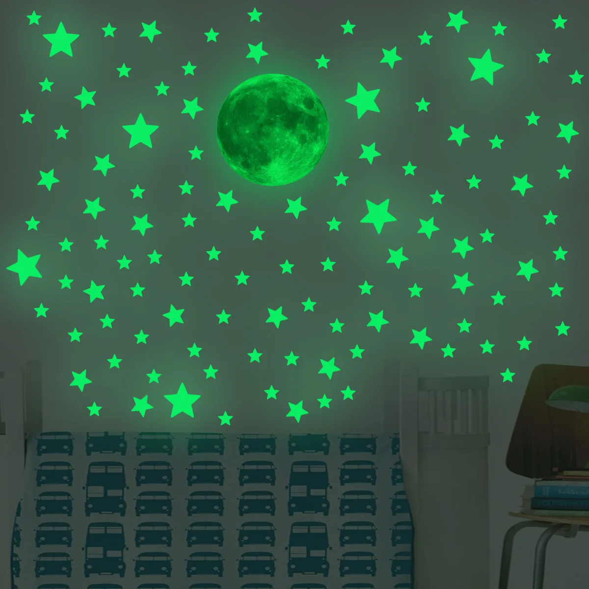 Luminous Moon Stars Wall Stick - огляд і ціна Baby Nursery Vinyl