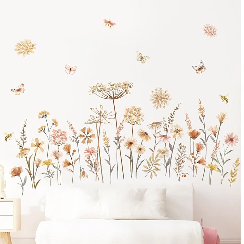 Boho Dandelion Flower Wall Sti - огляд і ціна Baby Nursery Plants