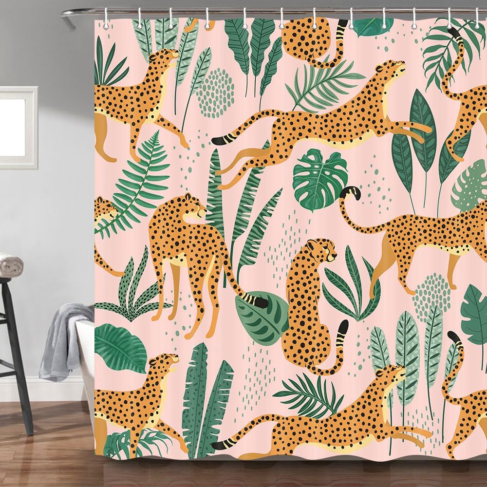 Pink Cheetah and Green Leaves  - огляд і ціна Baby Nursery Green