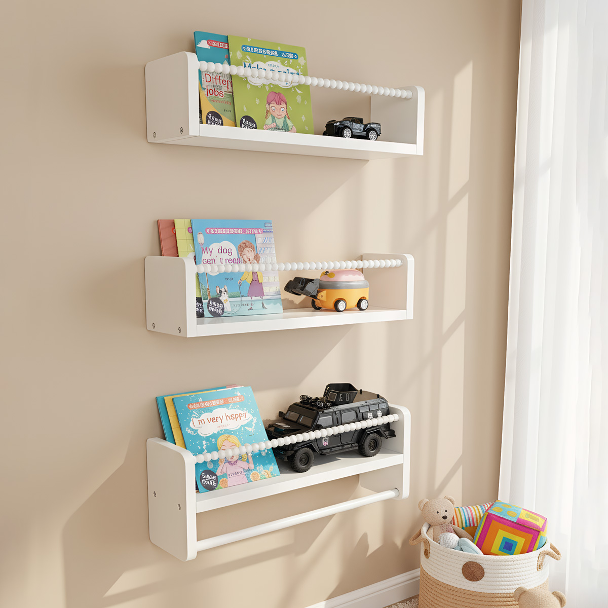 Wood Nursery Book Shelves, 15. - огляд і ціна Baby Nursery Shelves