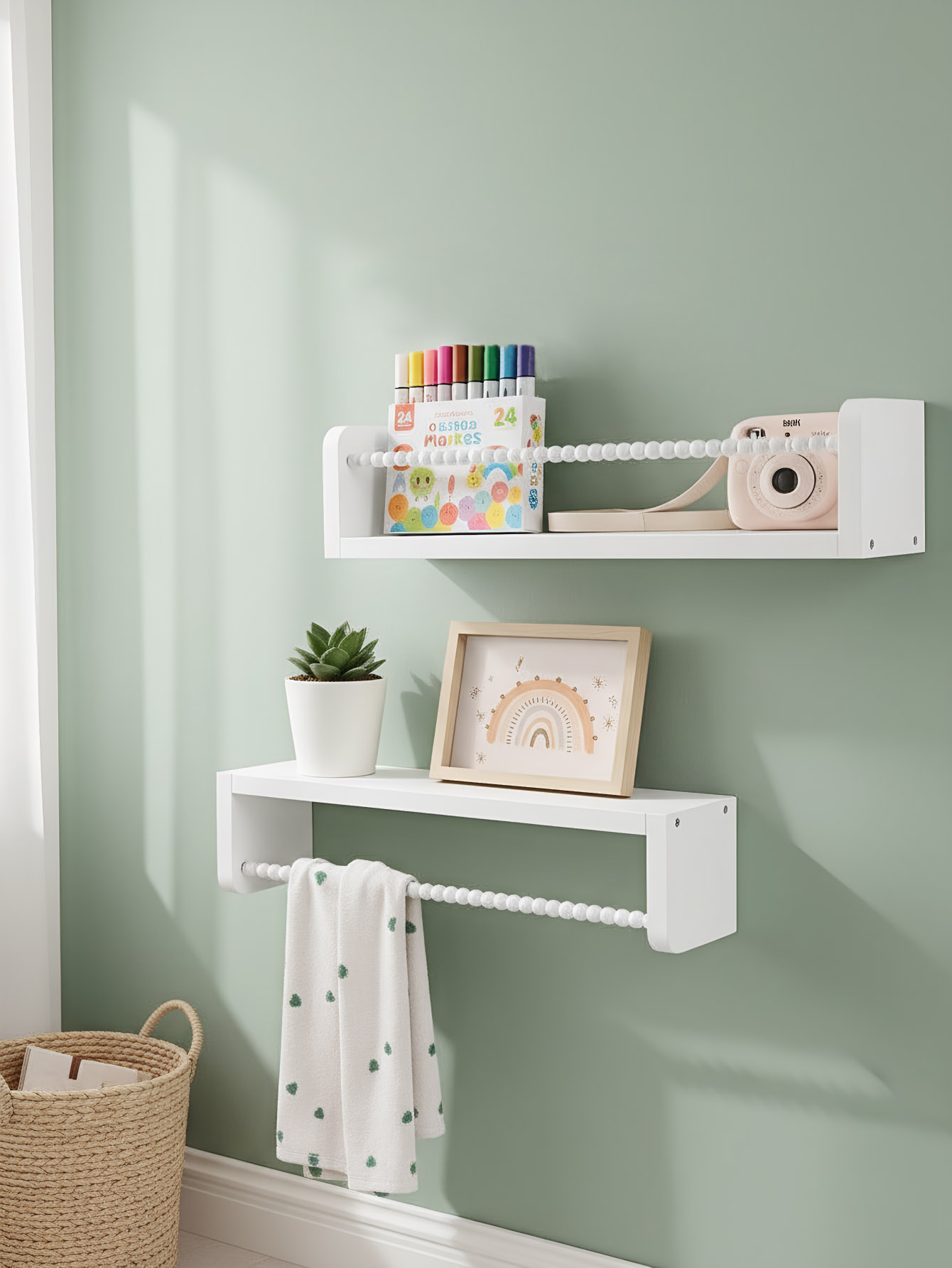 Wood Nursery Book Shelves, 15. - огляд і ціна Baby Nursery Shelves